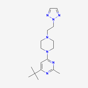 molecular formula C17H27N7 B6435075 4-tert-butyl-2-methyl-6-{4-[2-(2H-1,2,3-triazol-2-yl)ethyl]piperazin-1-yl}pyrimidine CAS No. 2549012-56-6