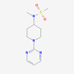 molecular formula C11H18N4O2S B6435082 N-methyl-N-[1-(pyrimidin-2-yl)piperidin-4-yl]methanesulfonamide CAS No. 2548990-36-7