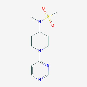 molecular formula C11H18N4O2S B6435083 N-methyl-N-[1-(pyrimidin-4-yl)piperidin-4-yl]methanesulfonamide CAS No. 2549041-77-0