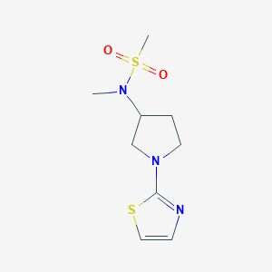 molecular formula C9H15N3O2S2 B6435101 N-methyl-N-[1-(1,3-thiazol-2-yl)pyrrolidin-3-yl]methanesulfonamide CAS No. 2549004-06-8