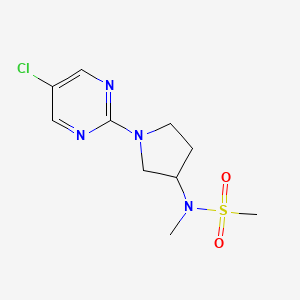molecular formula C10H15ClN4O2S B6435104 N-[1-(5-chloropyrimidin-2-yl)pyrrolidin-3-yl]-N-methylmethanesulfonamide CAS No. 2549047-30-3