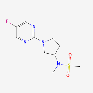 molecular formula C10H15FN4O2S B6435110 N-[1-(5-fluoropyrimidin-2-yl)pyrrolidin-3-yl]-N-methylmethanesulfonamide CAS No. 2549018-85-9