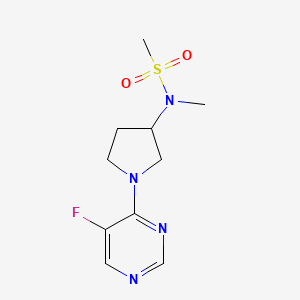 molecular formula C10H15FN4O2S B6435117 N-[1-(5-fluoropyrimidin-4-yl)pyrrolidin-3-yl]-N-methylmethanesulfonamide CAS No. 2549004-13-7