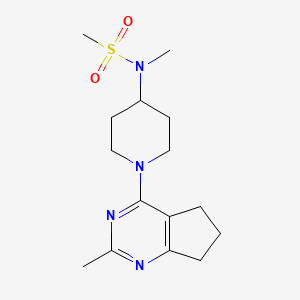 molecular formula C15H24N4O2S B6435122 N-methyl-N-(1-{2-methyl-5H,6H,7H-cyclopenta[d]pyrimidin-4-yl}piperidin-4-yl)methanesulfonamide CAS No. 2549049-62-7