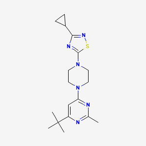 molecular formula C18H26N6S B6435129 4-tert-butyl-6-[4-(3-cyclopropyl-1,2,4-thiadiazol-5-yl)piperazin-1-yl]-2-methylpyrimidine CAS No. 2549013-04-7