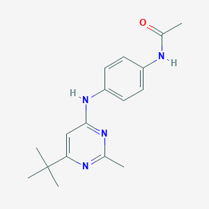 molecular formula C17H22N4O B6435145 N-{4-[(6-tert-butyl-2-methylpyrimidin-4-yl)amino]phenyl}acetamide CAS No. 2549038-90-4