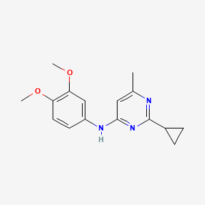 molecular formula C16H19N3O2 B6435158 2-cyclopropyl-N-(3,4-dimethoxyphenyl)-6-methylpyrimidin-4-amine CAS No. 2549022-50-4