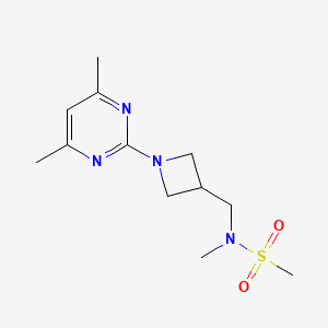 molecular formula C12H20N4O2S B6435160 N-{[1-(4,6-dimethylpyrimidin-2-yl)azetidin-3-yl]methyl}-N-methylmethanesulfonamide CAS No. 2549041-88-3