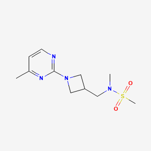 molecular formula C11H18N4O2S B6435166 N-methyl-N-{[1-(4-methylpyrimidin-2-yl)azetidin-3-yl]methyl}methanesulfonamide CAS No. 2549034-42-4
