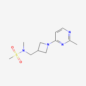 molecular formula C11H18N4O2S B6435170 N-methyl-N-{[1-(2-methylpyrimidin-4-yl)azetidin-3-yl]methyl}methanesulfonamide CAS No. 2549022-30-0