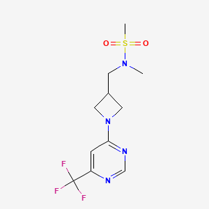 molecular formula C11H15F3N4O2S B6435174 N-methyl-N-({1-[6-(trifluoromethyl)pyrimidin-4-yl]azetidin-3-yl}methyl)methanesulfonamide CAS No. 2549028-55-7