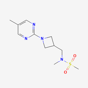 molecular formula C11H18N4O2S B6435181 N-methyl-N-{[1-(5-methylpyrimidin-2-yl)azetidin-3-yl]methyl}methanesulfonamide CAS No. 2549022-03-7
