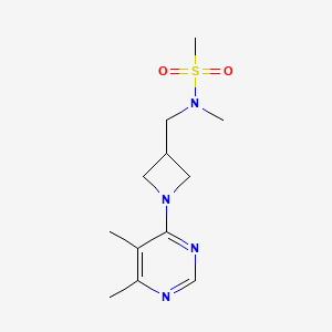 molecular formula C12H20N4O2S B6435182 N-{[1-(5,6-dimethylpyrimidin-4-yl)azetidin-3-yl]methyl}-N-methylmethanesulfonamide CAS No. 2549000-77-1