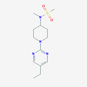 molecular formula C13H22N4O2S B6435186 N-[1-(5-ethylpyrimidin-2-yl)piperidin-4-yl]-N-methylmethanesulfonamide CAS No. 2549038-23-3