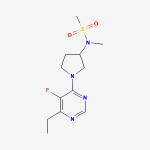 molecular formula C12H19FN4O2S B6435194 N-[1-(6-ethyl-5-fluoropyrimidin-4-yl)pyrrolidin-3-yl]-N-methylmethanesulfonamide CAS No. 2548981-83-3
