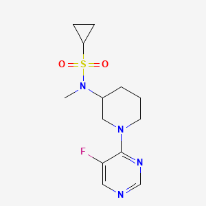 molecular formula C13H19FN4O2S B6435200 N-[1-(5-fluoropyrimidin-4-yl)piperidin-3-yl]-N-methylcyclopropanesulfonamide CAS No. 2549054-67-1