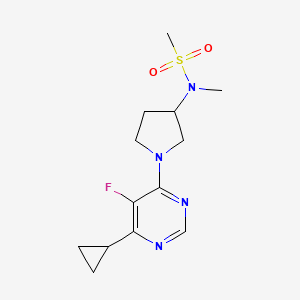 molecular formula C13H19FN4O2S B6435202 N-[1-(6-cyclopropyl-5-fluoropyrimidin-4-yl)pyrrolidin-3-yl]-N-methylmethanesulfonamide CAS No. 2549044-98-4