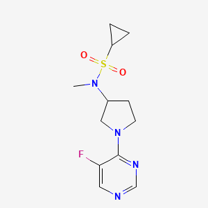 molecular formula C12H17FN4O2S B6435220 N-[1-(5-fluoropyrimidin-4-yl)pyrrolidin-3-yl]-N-methylcyclopropanesulfonamide CAS No. 2549022-34-4