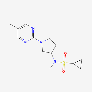 molecular formula C13H20N4O2S B6435222 N-methyl-N-[1-(5-methylpyrimidin-2-yl)pyrrolidin-3-yl]cyclopropanesulfonamide CAS No. 2549028-58-0