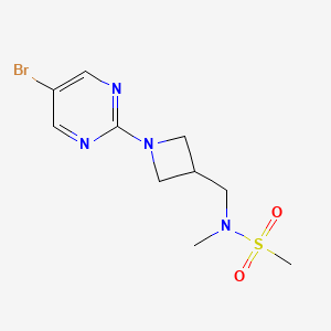 molecular formula C10H15BrN4O2S B6435232 N-{[1-(5-bromopyrimidin-2-yl)azetidin-3-yl]methyl}-N-methylmethanesulfonamide CAS No. 2549014-79-9