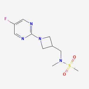 molecular formula C10H15FN4O2S B6435236 N-{[1-(5-fluoropyrimidin-2-yl)azetidin-3-yl]methyl}-N-methylmethanesulfonamide CAS No. 2549045-04-5
