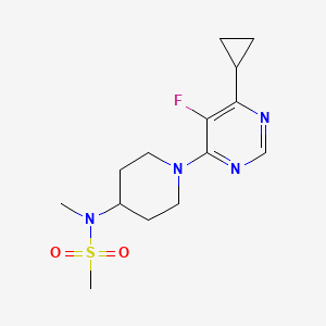 molecular formula C14H21FN4O2S B6435245 N-[1-(6-cyclopropyl-5-fluoropyrimidin-4-yl)piperidin-4-yl]-N-methylmethanesulfonamide CAS No. 2549024-08-8