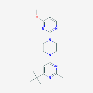 molecular formula C18H26N6O B6435271 4-tert-butyl-6-[4-(4-methoxypyrimidin-2-yl)piperazin-1-yl]-2-methylpyrimidine CAS No. 2549024-14-6