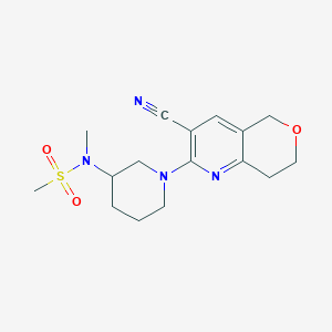 molecular formula C16H22N4O3S B6435283 N-(1-{3-cyano-5H,7H,8H-pyrano[4,3-b]pyridin-2-yl}piperidin-3-yl)-N-methylmethanesulfonamide CAS No. 2549045-18-1