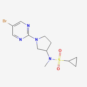 molecular formula C12H17BrN4O2S B6435305 N-[1-(5-bromopyrimidin-2-yl)pyrrolidin-3-yl]-N-methylcyclopropanesulfonamide CAS No. 2549046-84-4