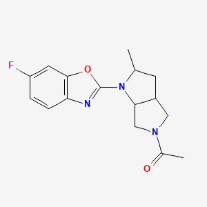 1-[1-(6-fluoro-1,3-benzoxazol-2-yl)-2-methyl-octahydropyrrolo[2,3-c]pyrrol-5-yl]ethan-1-one