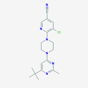 6-[4-(6-tert-butyl-2-methylpyrimidin-4-yl)piperazin-1-yl]-5-chloropyridine-3-carbonitrile