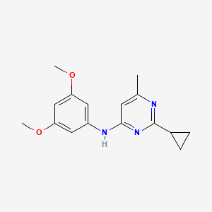 molecular formula C16H19N3O2 B6435327 2-cyclopropyl-N-(3,5-dimethoxyphenyl)-6-methylpyrimidin-4-amine CAS No. 2549040-60-8