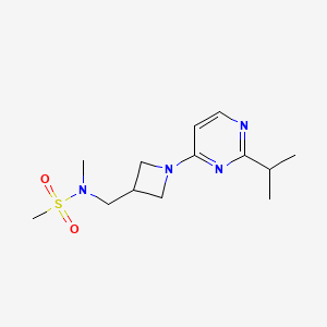 molecular formula C13H22N4O2S B6435340 N-methyl-N-({1-[2-(propan-2-yl)pyrimidin-4-yl]azetidin-3-yl}methyl)methanesulfonamide CAS No. 2548999-85-3