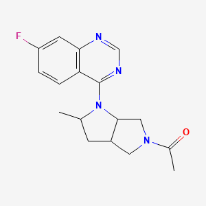 molecular formula C17H19FN4O B6435347 1-[1-(7-fluoroquinazolin-4-yl)-2-methyl-octahydropyrrolo[2,3-c]pyrrol-5-yl]ethan-1-one CAS No. 2549045-30-7