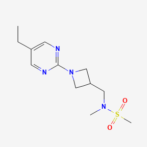 molecular formula C12H20N4O2S B6435363 N-{[1-(5-ethylpyrimidin-2-yl)azetidin-3-yl]methyl}-N-methylmethanesulfonamide CAS No. 2549014-84-6