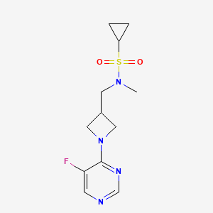 molecular formula C12H17FN4O2S B6435383 N-{[1-(5-fluoropyrimidin-4-yl)azetidin-3-yl]methyl}-N-methylcyclopropanesulfonamide CAS No. 2549040-78-8
