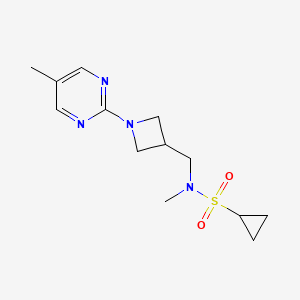 molecular formula C13H20N4O2S B6435386 N-methyl-N-{[1-(5-methylpyrimidin-2-yl)azetidin-3-yl]methyl}cyclopropanesulfonamide CAS No. 2549040-83-5