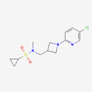 molecular formula C13H18ClN3O2S B6435397 N-{[1-(5-chloropyridin-2-yl)azetidin-3-yl]methyl}-N-methylcyclopropanesulfonamide CAS No. 2548999-98-8
