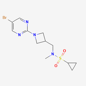 molecular formula C12H17BrN4O2S B6435416 N-{[1-(5-bromopyrimidin-2-yl)azetidin-3-yl]methyl}-N-methylcyclopropanesulfonamide CAS No. 2549022-37-7