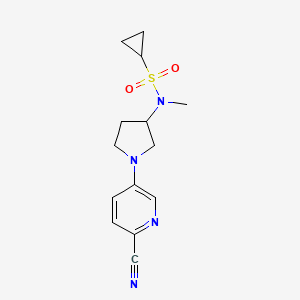 N-[1-(6-cyanopyridin-3-yl)pyrrolidin-3-yl]-N-methylcyclopropanesulfonamide