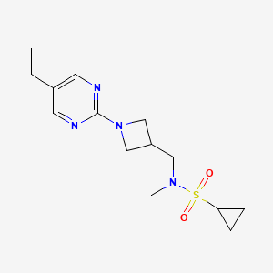 molecular formula C14H22N4O2S B6435431 N-{[1-(5-ethylpyrimidin-2-yl)azetidin-3-yl]methyl}-N-methylcyclopropanesulfonamide CAS No. 2549036-75-9