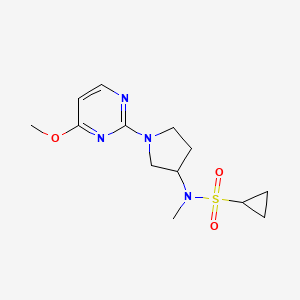 molecular formula C13H20N4O3S B6435444 N-[1-(4-methoxypyrimidin-2-yl)pyrrolidin-3-yl]-N-methylcyclopropanesulfonamide CAS No. 2549051-09-2