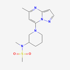 molecular formula C14H21N5O2S B6435453 N-methyl-N-(1-{5-methylpyrazolo[1,5-a]pyrimidin-7-yl}piperidin-3-yl)methanesulfonamide CAS No. 2549020-51-9