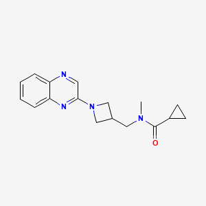 molecular formula C17H20N4O B6435465 N-methyl-N-{[1-(quinoxalin-2-yl)azetidin-3-yl]methyl}cyclopropanecarboxamide CAS No. 2549038-33-5