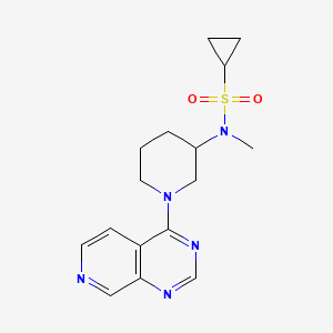 molecular formula C16H21N5O2S B6435512 N-methyl-N-(1-{pyrido[3,4-d]pyrimidin-4-yl}piperidin-3-yl)cyclopropanesulfonamide CAS No. 2549047-00-7