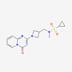 molecular formula C16H20N4O3S B6435514 N-methyl-N-[(1-{4-oxo-4H-pyrido[1,2-a]pyrimidin-2-yl}azetidin-3-yl)methyl]cyclopropanesulfonamide CAS No. 2549036-94-2