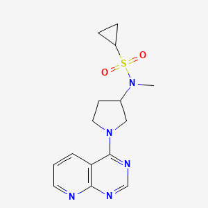 molecular formula C15H19N5O2S B6435521 N-methyl-N-(1-{pyrido[2,3-d]pyrimidin-4-yl}pyrrolidin-3-yl)cyclopropanesulfonamide CAS No. 2549047-11-0