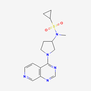 molecular formula C15H19N5O2S B6435525 N-methyl-N-(1-{pyrido[3,4-d]pyrimidin-4-yl}pyrrolidin-3-yl)cyclopropanesulfonamide CAS No. 2549030-66-0