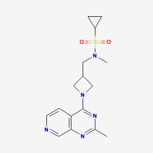 molecular formula C16H21N5O2S B6435549 N-methyl-N-[(1-{2-methylpyrido[3,4-d]pyrimidin-4-yl}azetidin-3-yl)methyl]cyclopropanesulfonamide CAS No. 2549048-96-4