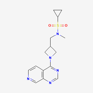 molecular formula C15H19N5O2S B6435566 N-methyl-N-[(1-{pyrido[3,4-d]pyrimidin-4-yl}azetidin-3-yl)methyl]cyclopropanesulfonamide CAS No. 2549027-75-8